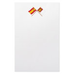 Crossed flags of Spain and Castilla-La Mancha Stationery Design