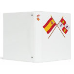 Crossed flags of Spain and Castilla y León Vinyl Binders