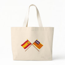 Crossed flags of Spain and the Balearic Islands Tote Bag