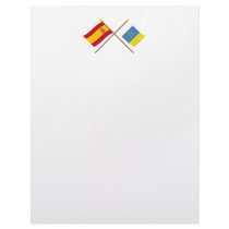 Crossed Flags of Spain and the Canary Islands letterhead