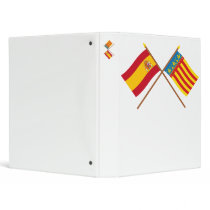 Crossed flags of Spain and Valencia Binders