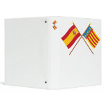 Crossed flags of Spain and Valencia Vinyl Binder