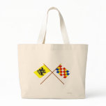 Crossed Flanders and Antwerp Flags Bags