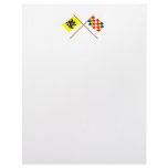 Crossed Flanders and Antwerp Flags Custom Letterhead