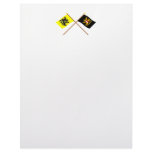 Crossed Flanders and Flemish Brabant Flags Personalized Letterhead