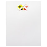 Crossed Flanders and Limbourg Flags with Belgium Letterhead