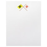Crossed Flanders and Limburg Flags Custom Letterhead