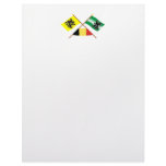 Crossed Flanders &amp; East Flanders Flags w Belgium Letterhead
