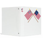 Crossed Grand Union and Bennington Flags Vinyl Binder