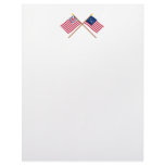 Crossed Grand Union and Bennington Flags Personalized Letterhead