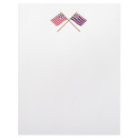 Crossed Grand Union and Brigantine Lexington Flags Personalized Letterhead