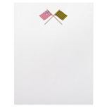 Crossed Grand Union and Brigantine Reprisal Flags Customized Letterhead