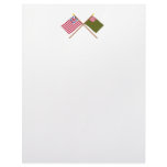 Crossed Grand Union and Delaware Militia Flags Personalized Letterhead