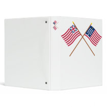 Crossed Grand Union and French Alliance Flags Binders