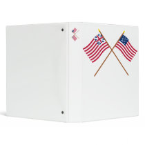 Crossed Grand Union and Frigate Alliance Flags Binders