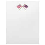 Crossed Grand Union and Ft Mifflin Flags Custom Letterhead