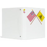 Crossed Grand Union and Gadsden Flags Vinyl Binders