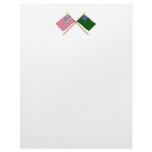 Crossed Grand Union and Green Mountain Boys Flags Letterhead Design