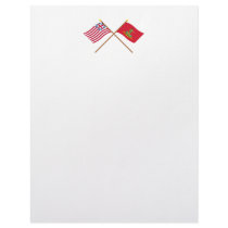 Crossed Grand Union and Hanover Associators Flags Letterhead Template