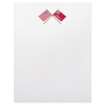 Crossed Grand Union and Liberty Flags Letterhead Design