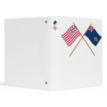 Crossed Grand Union and New Hampshire 2nd Regiment Vinyl Binder