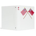 Crossed Grand Union and New York Liberty Flags binders