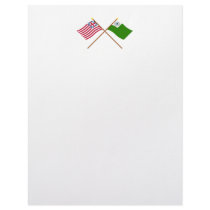 Crossed Grand Union and Newburyport Flags Custom Letterhead