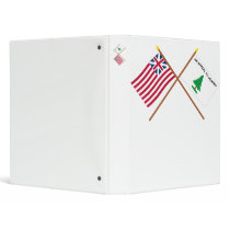 Crossed Grand Union and Washington's Cruisers Flag Vinyl Binder