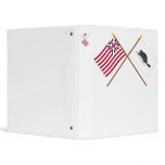 Crossed Grand Union Flag and New York Ensign binders