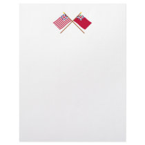 Crossed Grand Union Flag and Pine Tree Red Ensign Customized Letterhead