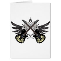 Crossed Guitars and Skulls cards
