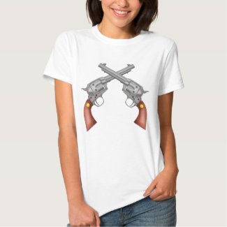 Crossed Guns Illustration T Shirt