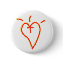 Crossed Heart Pin buttons