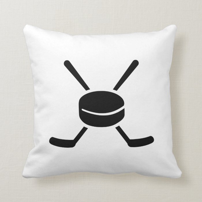 Crossed Hockey Sticks Puck Pillows On Popscreen