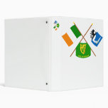 Crossed Ireland and Connacht Province Flags w Erin Vinyl Binder
