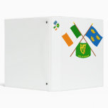 Crossed Ireland and Munster ProvinceFlags w Erin 3 Ring Binders
