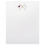 Crossed Korea and Seoul Flags Letterhead