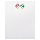 Crossed Liberia and Grand Gedeh County Flags Customized Letterhead