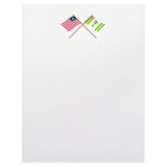 Crossed Liberia and Grand Kru County Flags Letterhead Design