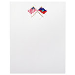 Crossed Liberia and Montserrado County Flags Letterhead Design