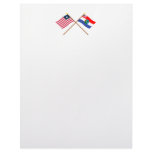 Crossed Liberia and Nimba County Flags Personalized Letterhead