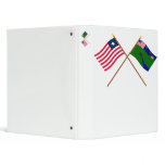 Crossed Liberia and River Gee County Flags binders
