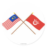 Crossed Malaysia and Kelantan flags Sticker