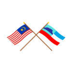 Crossed Malaysia and Sabah flags t-shirts