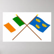 Crossed Munster Province Flags Poster