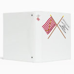Crossed Navy Jack and Culpeper Flag 3 Ring Binders