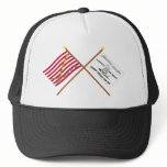Crossed Navy Jack and Culpeper Flag Trucker Hat