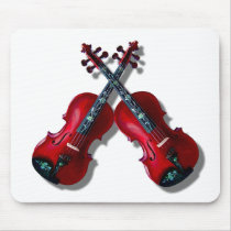 CROSSED RED VIOLINS -MOUSEPAD