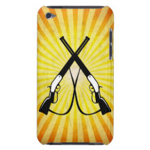 Crossed Rifles; yellow Barely There iPod Case