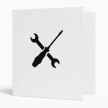 Crossed Screwdriver wrench Vinyl Binders